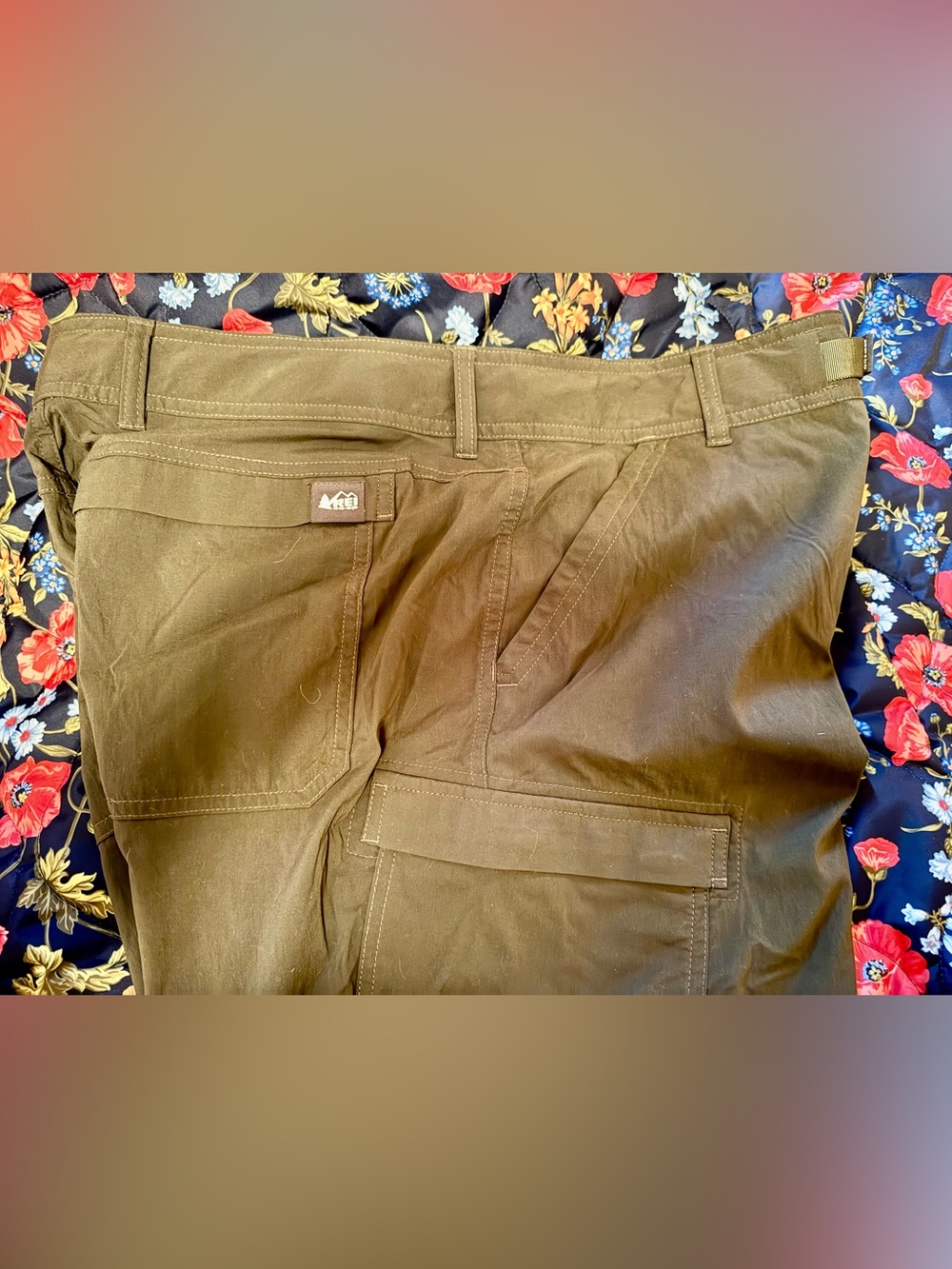 REI Olive Cargo Work Pants